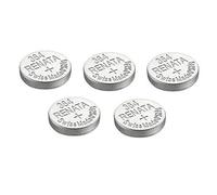 5 x Renata watch batteries, silver oxide, made in Switzerland, 0% mercury, long service life, Argenté, 5 x 364 ou SR621SW or AG1