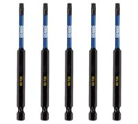 5 x Rennie Tools 100mm Long T25 TX25 Impact Screwdriver Driver Bits Set