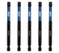 5 x Rennie Tools 100mm Long T30 TX30 Impact Screwdriver Driver Bits Set