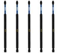 5 x Rennie Tools 150mm Long PH2 Impact Screwdriver Driver Bits Set
