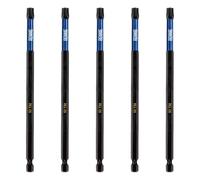 5 x Rennie Tools 150mm Long T30 TX30 Impact Screwdriver Driver Bits Set. Heavy Duty Magnetic Torx Screwdriver Bit Set. Black Oxide Coated Torx Impact Driver Bits. Torx Bit Set.