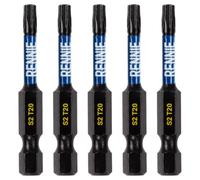5 x Rennie Tools 50mm Long T20 TX20 Impact Screwdriver Driver Bits Set