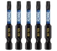 5 x Rennie Tools 50mm Long T25 TX25 Impact Screwdriver Driver Bits Set