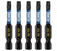 5 x Rennie Tools 50mm Long T27 TX27 Impact Screwdriver Driver Bits Set. Heavy Duty Magnetic Torx Screwdriver Bit Set. Black Oxide Coated Torx Impact Driver Bits. Torx Bit Set.