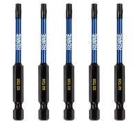 5 x Rennie Tools 75mm Long T20 TX20 Impact Screwdriver Driver Bits Set