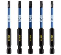 5 x Rennie Tools 75mm Long T25 TX25 Impact Screwdriver Driver Bits Set