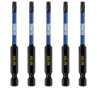 5 x Rennie Tools 75mm Long T27 TX27 Impact Screwdriver Driver Bits Set.
