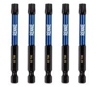 5 x Rennie Tools 75mm Long T30 TX30 Impact Screwdriver Driver Bits Set