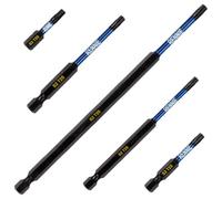 5 x Rennie Tools T25 TX25 Impact Screwdriver Driver Bits Set x 32mm/50mm/75mm/100mm/150mm Long. Heavy Duty Magnetic Torx Screwdriver Bit Set. Oxide Coated Torx Impact Driver Bits.