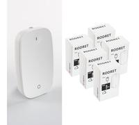 5 x RODRET Zigbee Wireless Remote Controls/Dimmer Switches for Smart Home Systems, Works with TRADFRI/DIRIGERA, White