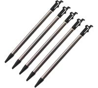 5 x Rymfry Metal Telescopic Stylus Touch Screen Pen Replacement for Nintendo New 3DS XL LL (Black)