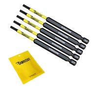 5 x SabreCut SCRHS2589_5 89mm Hex (H2.5) Tamper Proof Security Magnetic Impact Screwdriver Driver Bits Set Single Ended Heavy Duty