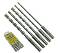 5 x SabreCut SDSAK5 5mm 6mm 7mm 8mm 10mm x 160mm PGM Approved SDS Plus Drill Bit Mix Kit For Stone Concrete Brick