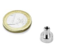 5 x Samarium Cobalt SmCo Pot Magnets Ø 10 mm with Threaded Hole M3 - Holds 2 kg - 5 pieces