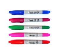 5 x Sharpie Twin Tip Fine & Ultra Fine Point Permanent Marker Pens, Assorted Colours - Loose in Plain Packaging [ASIA IMPORT]