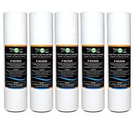 5 x SP10M05 - FilterLogic 10” Slimline Spun Poly Sediment Water Filter 5 Micron fits All Standard housings - Whole House Filters, Reverse Osmosis Systems and Aquarium Filters, Removes:Sediment, Rust