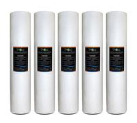 5 x SP20BB01 - FilterLogic 20” Big Blue Spun Poly 1 Micron Sediment Water Filter fits Standard housings for Industrial,pre-Filtration for UV,Window Cleaning Systems & Aquarium/RO use,Removes:Sediment