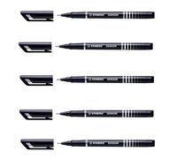 5 x Stabilo Sensor 189 Fine liner Marker Pen 0.3mm - Black - Fine