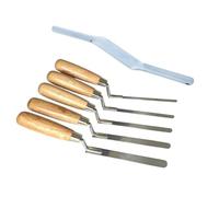 5 x Stainless Steel Finger Trowels & Jointing Tool Set for Pointing, Bricklaying, Brickwork, Grouting & Stone Masonry - DIY Brick Gap Filler Repair Tools