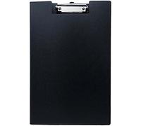 5 x Standard PVC A4 Size Foolscap Black Clipboards