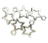 5 x Star Metal Charms. Great for jewellery making all Arts and Crafts, size 1cm x 1cm. We have a range of similar products