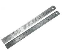 5 x Steel Rules 12 INCH 300MM with Conversion Table ON Back BY Neilson