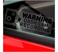 5 x Stickers Warning Dash CAM Recording Window Vehicle Camera Security Warning Dashcam Signs CCTV Car Van Truck Taxi Mini Cab Bus Coach Black 75x25mm C29