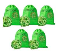 5 x Storage Bags for Fruit, Food Bag with Drawstring, Storage Bag for Fruit and Vegetables, Insulated Vegetables, Shopping Bag Contains Foil Paper, Food Storage Bag for Salad and Bananas