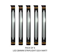 5 X Tcp Led 284mm Striplight 4W Warm White S15 2700K Picture Shaver Light
