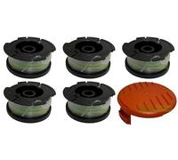5 x thread spools and cap compatible with Black & Decker BCSTA BESTA BESTE 536 628 A6481 RC-100-P
