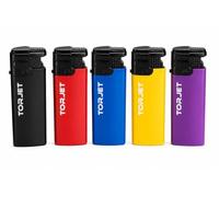 5 x TorJet Windproof Turbo Lighters Powerful Refillable Red Purple Black Yellow Blue Electric