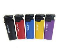 5 x TorJet Windproof Turbo Lighters Powerful Refillable Red Purple Black Yellow Blue Electric