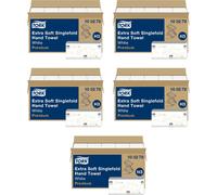 5 x Tork Extra Soft Singlefold Hand Towels White 15x200 H3 100278 Bulk Pack NEW