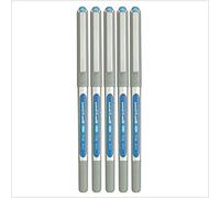 5 X UNI-BALL Eye UB-157E Roller Ball Pen FINE (0.7mm) Light Blue