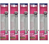 5 x Unit DEAL - Ancol - Gloss Reflective Cat Collar Silver