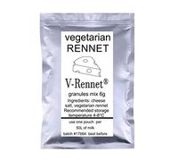 5 X V-Rennet Granules 6g Pouch Vegetarian Rennet & Cheese Salt Mix