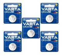 5 x VARTA CR2450 Lithium Batteries 3V Coin Cell - DL2450 2450 BR2450