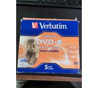 5 x VERBATIM Lightscribe DVD-R 4.7Gb 16x recordable blank discs