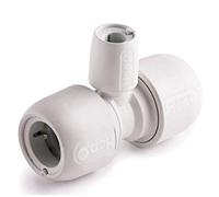5 x Wavin Hep2O 22x22x10mm branch reduced tee. Push fit reducer