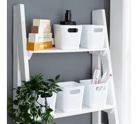 5 X Wham Plastic Studio Basket 1.01 Square Ice White (Home & Office Storage Basket)