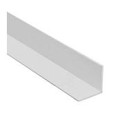 H-Smart 5 x White 1 Metre UPVC Plastic Rigid Angle 25 x 25mm Corner Cover Trim 90 Degree