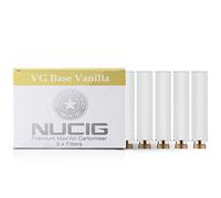 5 x WHITE NUCIG 0MG VANILLA Refill cartomiser Filter | ***VG Premium | for e shisha e hookah e cigarette electronic cigarette ego (WHITE)