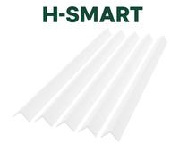 Homesmart White 1 Metre UPVC Plastic Rigid Angle Corner Trim 10 x 10mm, 90 Degree Right Angle Profile, Durable Weatherproof uPVC Moulding for Wall Edges, Corners, DIY, Bathroom & Kitchen, Pack of 5