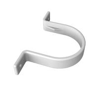5 X White Round 68mm Flush Downpipe Brackets, Freeflow Low Profile