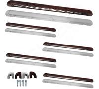 5 x Window Trickle Vents - Reduces Condensation, Damp & Steam - Complete Replacement Kit for uPVC, Wood & Aluminium Brown - White 525mm Pack of 5