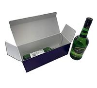 5 x Wine Spirits Champagne Bottle Presentation Gift Postal Shipping Mailing Boxes Carton 300 x 115 x 108mm - White/Black/Red/Blue (Blue)