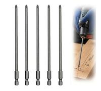 5 X150mm Ph2 Compatible Drywall Bit Single Ended Phillips No.2 Heavy Duty Ph2 Magnet Autofeed Screwgun Screwdriver Bits Magazine Screwgun Replacement Compatible with Hilti SMD 57