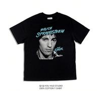 (5, XXL) 2025 Rock East Street Band Bruce Springsteen Printed T-shirt Pure Cotton Men and Women's High Quality Luxury Brand Selling