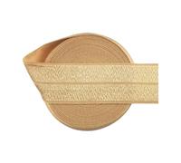 5 Yard 25mm Solid Shiny Fold Over Elastics Spandex Satin Bands Sewing Trim,25mm