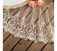 5 Yards 22cm Lace Edge Trim Ribbon Wide Decorative Fabric Lace Fabric Ribbon Floral Lace Ribbon Tulle Lace Edging Trimming Fabric Webbing Fabric for Dressmaking Sewing Gift Wrapping Bridal Wedding